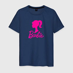 Мужская футболка Розовый логотип Барби