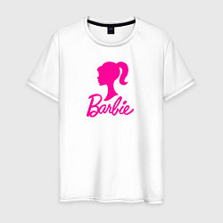 Мужская футболка Розовый логотип Барби