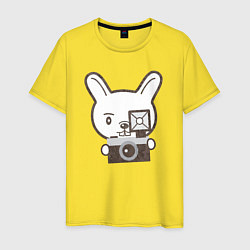 Мужская футболка Фото кролик