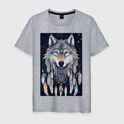 Мужская футболка Шаман волк