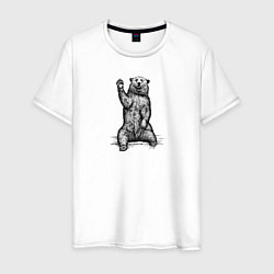 Мужская футболка Медведь машет