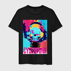 Мужская футболка Cool skull - cyberpunk - pop art