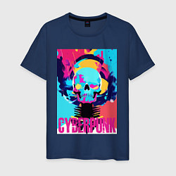 Мужская футболка Cool skull - cyberpunk - pop art