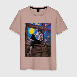 Мужская футболка Берсерк под небом Ван Гога