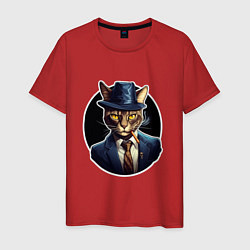 Мужская футболка Кот в шляпе