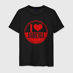 Футболка хлопковая мужская Love Armenia, цвет: черный