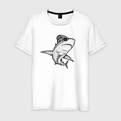 Мужская футболка Акула хипстер