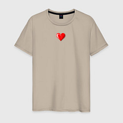 Мужская футболка Маленькое сердечко кулон