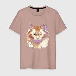 Мужская футболка Теплый кот