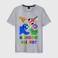 Мужская футболка Rainbow Friends персонажи