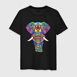 Мужская футболка Разноцветный слон