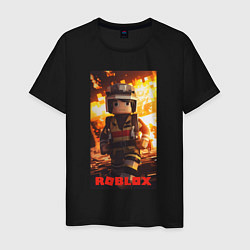Мужская футболка Пожарный роблокс