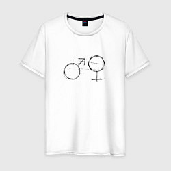 Мужская футболка Мужской и женский символ