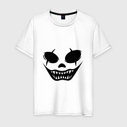 Мужская футболка Страшный смайл лицо на Хэллоуин