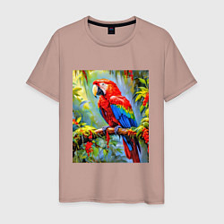Мужская футболка Яркий красный ара