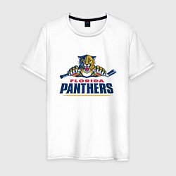 Футболка хлопковая мужская Florida panthers - hockey team, цвет: белый