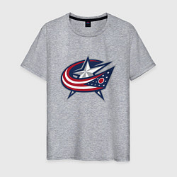 Мужская футболка Columbus blue jackets - hockey team - emblem