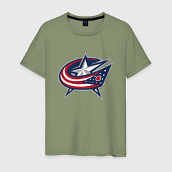 Мужская футболка Columbus blue jackets - hockey team - emblem