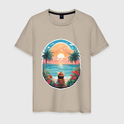 Мужская футболка Прекрасный закат на море