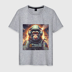 Мужская футболка Обезьяна космонавт