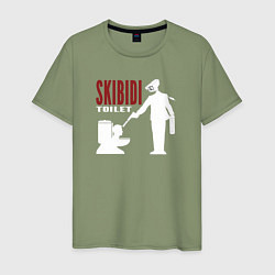 Мужская футболка Скибиди туает битва