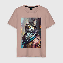 Мужская футболка Городской котяра - модник
