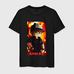 Мужская футболка Roblox fire