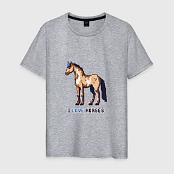 Мужская футболка Пиксель лошадка
