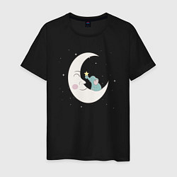 Мужская футболка Слонёнок на луне
