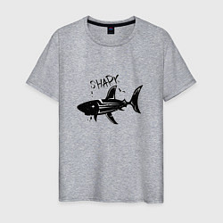 Мужская футболка Трайбл акула с надписью shark