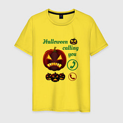 Мужская футболка Хэллоуин, ночной звонок