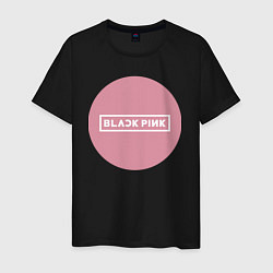 Мужская футболка Black pink - emblem - group