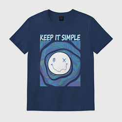 Футболка хлопковая мужская Keep it simple, цвет: тёмно-синий