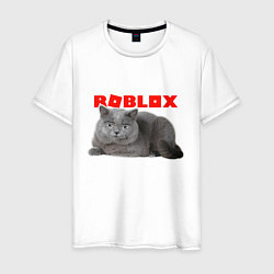 Мужская футболка Кот roblox