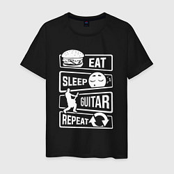 Мужская футболка Eat sleep guitar