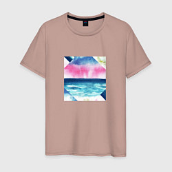 Мужская футболка Абстрактное море закат рассвет