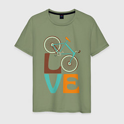 Мужская футболка Люблю велосипед
