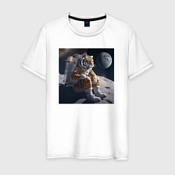 Мужская футболка Тигр астронавт