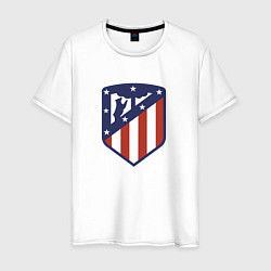 Футболка хлопковая мужская Atletico Madrid FC, цвет: белый