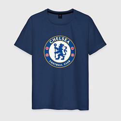 Футболка хлопковая мужская Chelsea fc sport, цвет: тёмно-синий