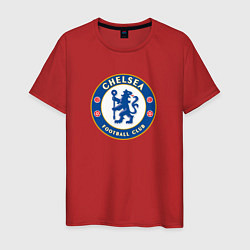 Футболка хлопковая мужская Chelsea fc sport, цвет: красный