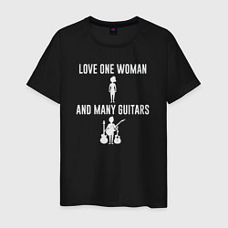 Мужская футболка Люблю одну женщину и много гитар