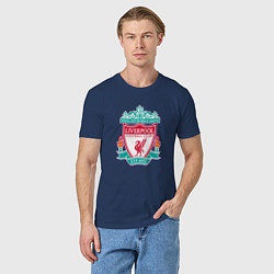 Футболка хлопковая мужская Liverpool fc sport collection, цвет: тёмно-синий — фото 2