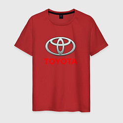 Футболка хлопковая мужская Toyota sport auto brend, цвет: красный
