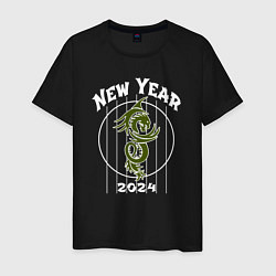 Мужская футболка 2024 год деревянный дракон