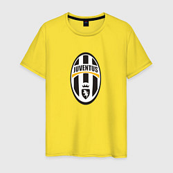 Футболка хлопковая мужская Juventus sport fc, цвет: желтый