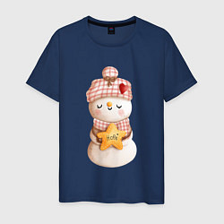Мужская футболка Милый снеговик