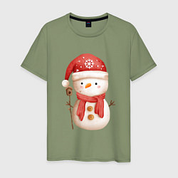 Мужская футболка Маленький снеговик