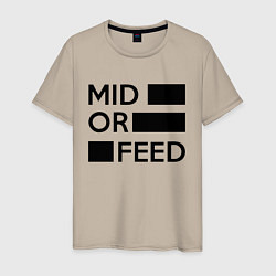 Мужская футболка Mid or feed