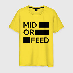 Мужская футболка Mid or feed